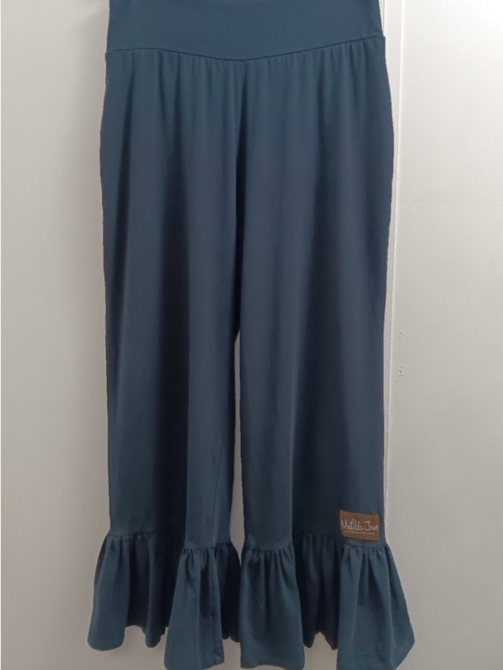 Matilda Jane Teal Wide-Leg Ruffle Hem Pants